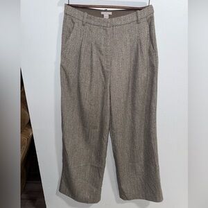 H&M Textured Brown Trousers